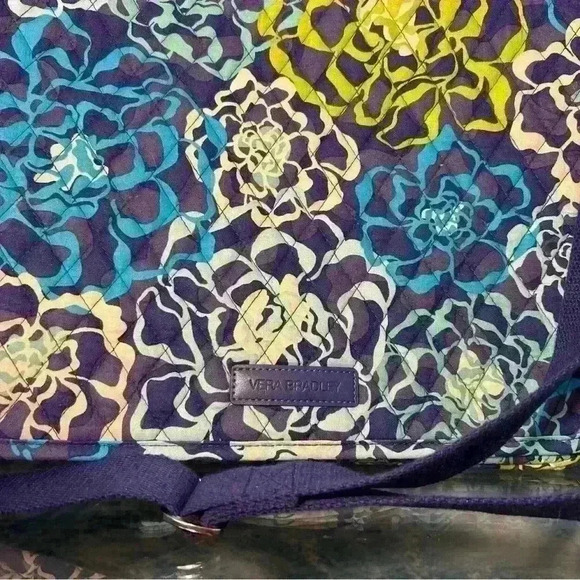 Vera Bradley Katalina Blues Floral Messenger Shoulder Backpack with Buckle - Picture 13 of 14